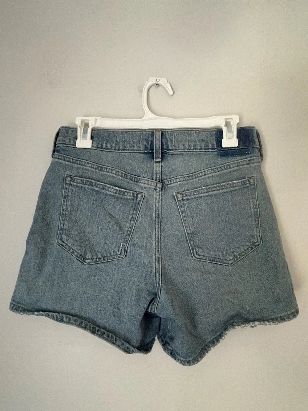 Abercrombie & Fitch High Rise Light Wash Dad Shorts Size 27 - Picture 2 of 8
